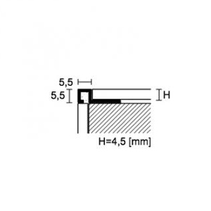 PROANGLE Q aliuminio profilis, h4.5 mm, 2700mm