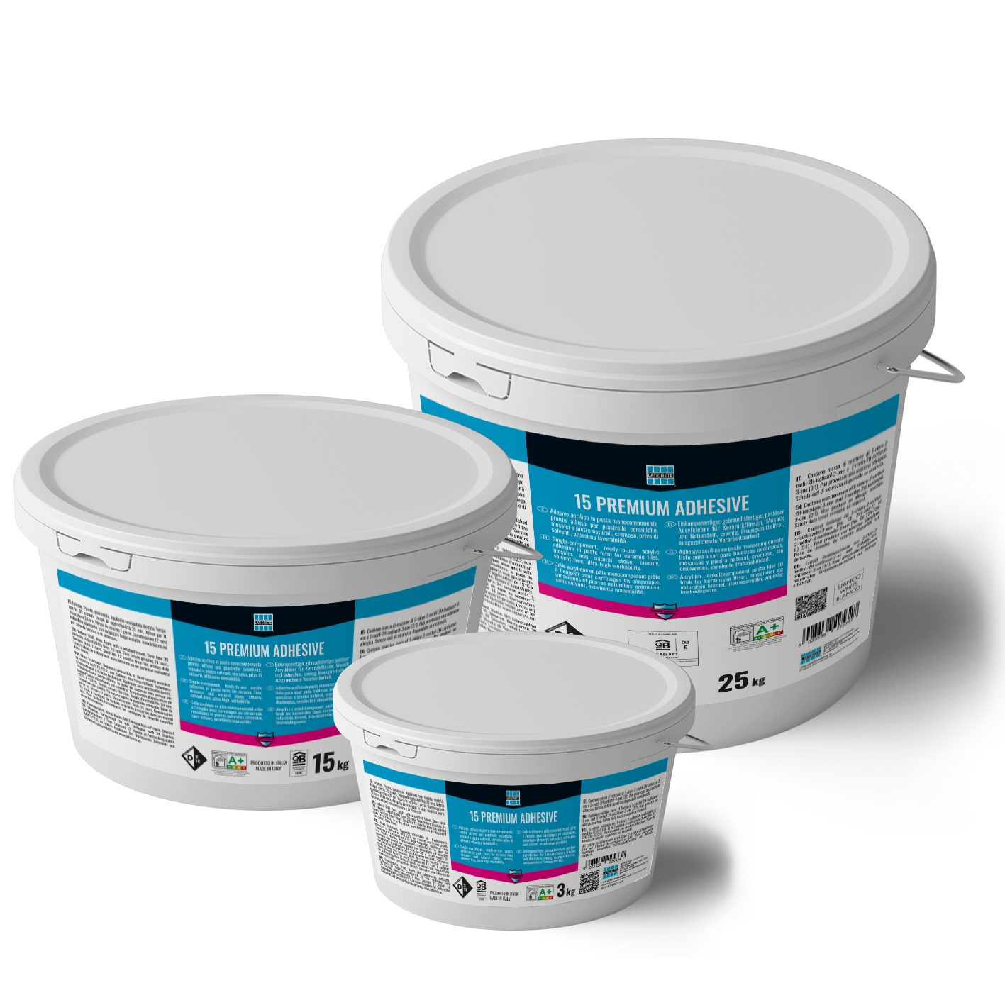 Vieno komponento klijai 15 PREMIUM ADHESIVE, 15kg. (D2TE)