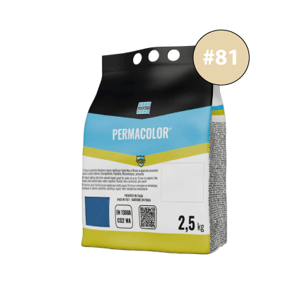 PERMACOLOR #81, cementinis glaistas plytelių tarpams glaistyti, 2.5kg.