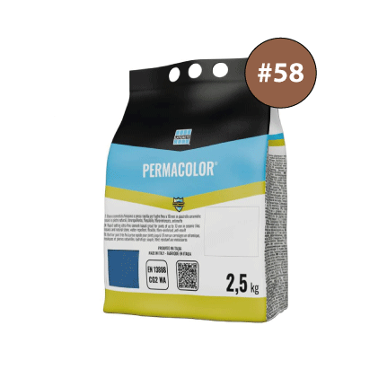 PERMACOLOR #58, cementinis glaistas plytelių tarpams glaistyti, 2.5kg.