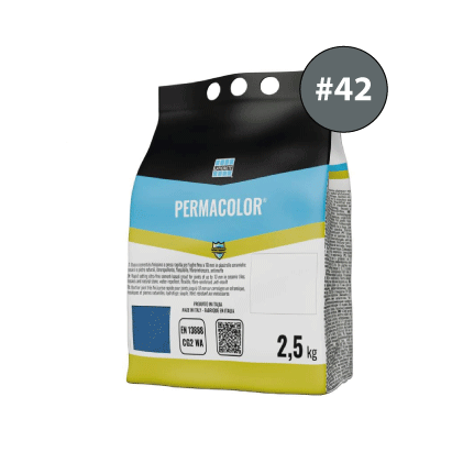 PERMACOLOR #42, cementinis glaistas plytelių tarpams glaistyti, 2.5kg.