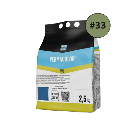 PERMACOLOR #33, cementinis glaistas plytelių tarpams glaistyti, 2.5kg.