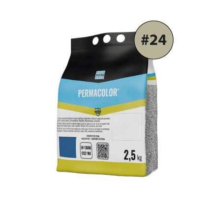PERMACOLOR #24, cementinis glaistas plytelių tarpams glaistyti, 2.5kg.