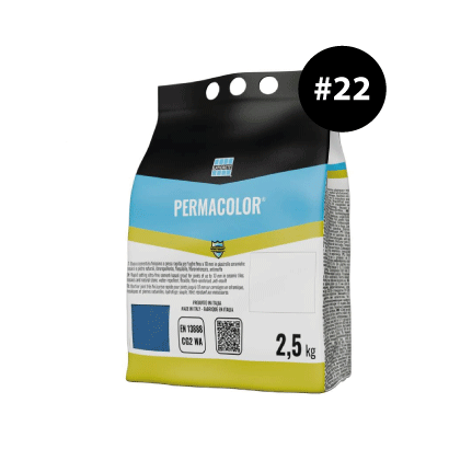 PERMACOLOR #22, cementinis glaistas plytelių tarpams glaistyti, 2.5kg.