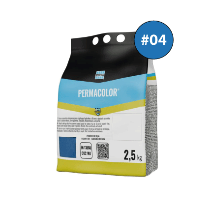 PERMACOLOR #04, cementinis glaistas plytelių tarpams glaistyti, 2.5kg.