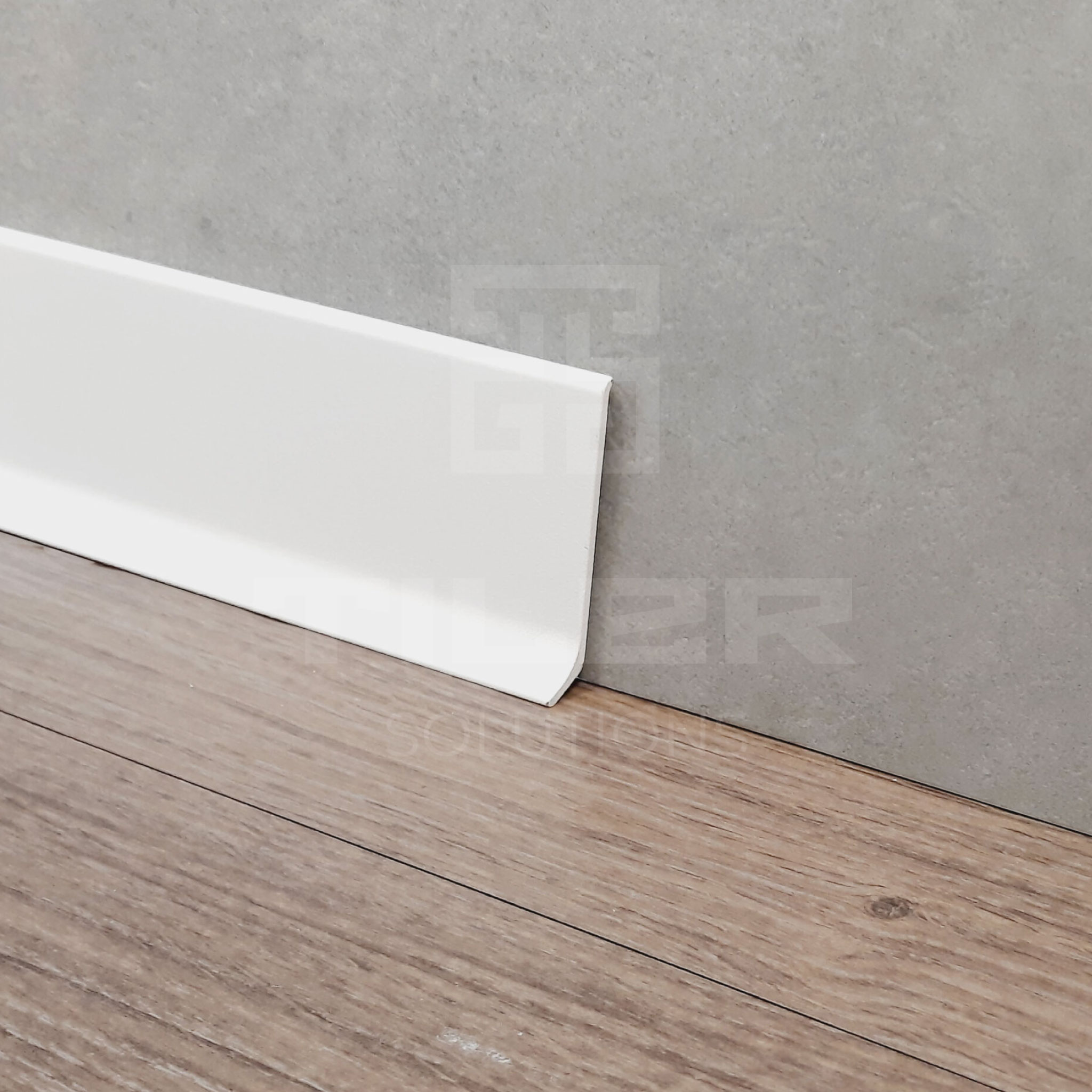 Grindjuostė METAL90, aliuminis MATINIS BALTAS, H60 mm, L2000 mm