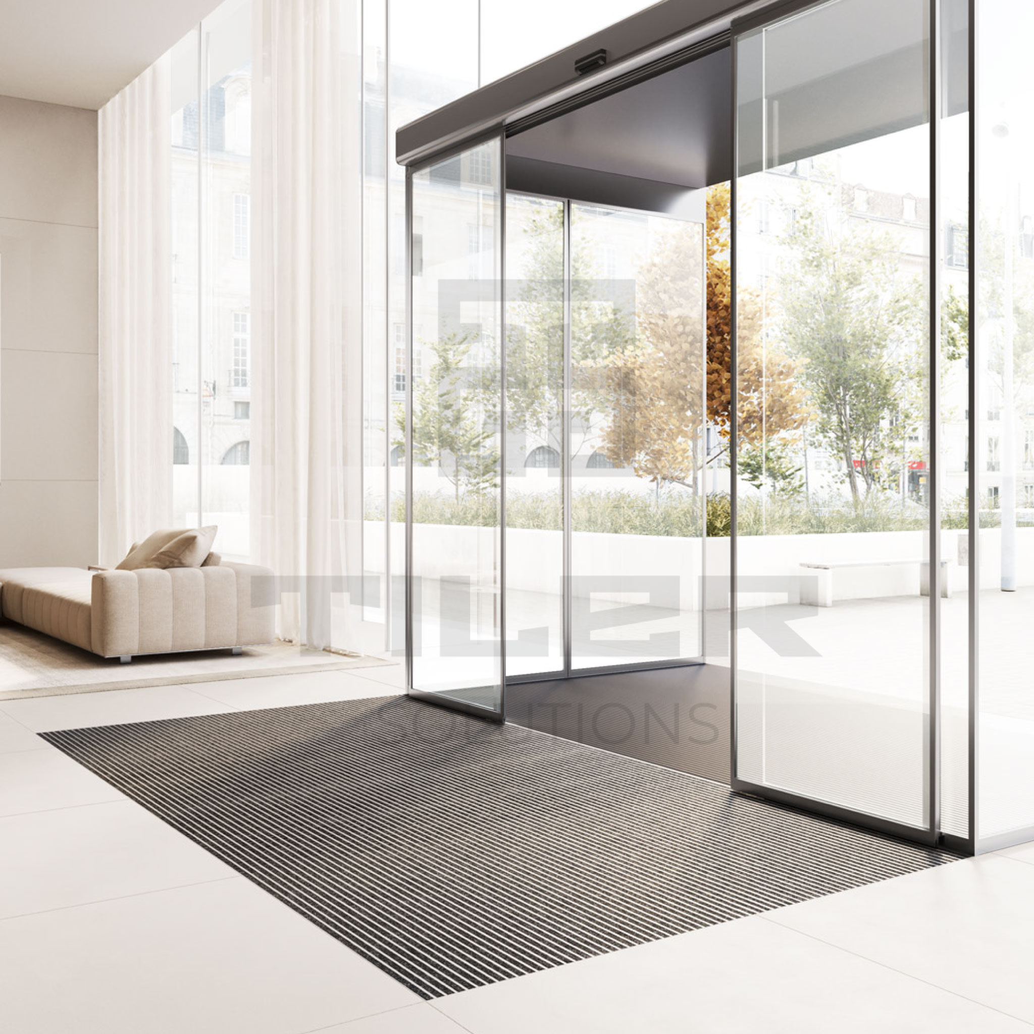 Kojų valymo sistema 307GN, aliuminis + guma (JUODAS), H12.1 mm, W33 mm, L2700 mm