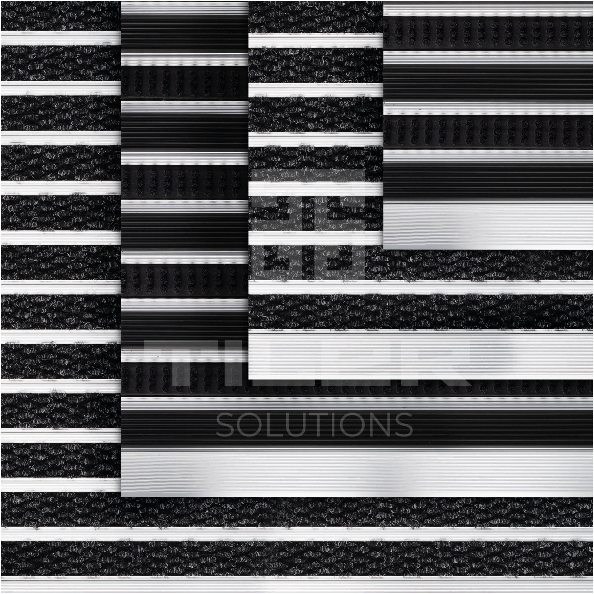 Kojų valymo sistema ZT307, aliuminis + šepečiai (JUODI), 700x395 mm, vnt.