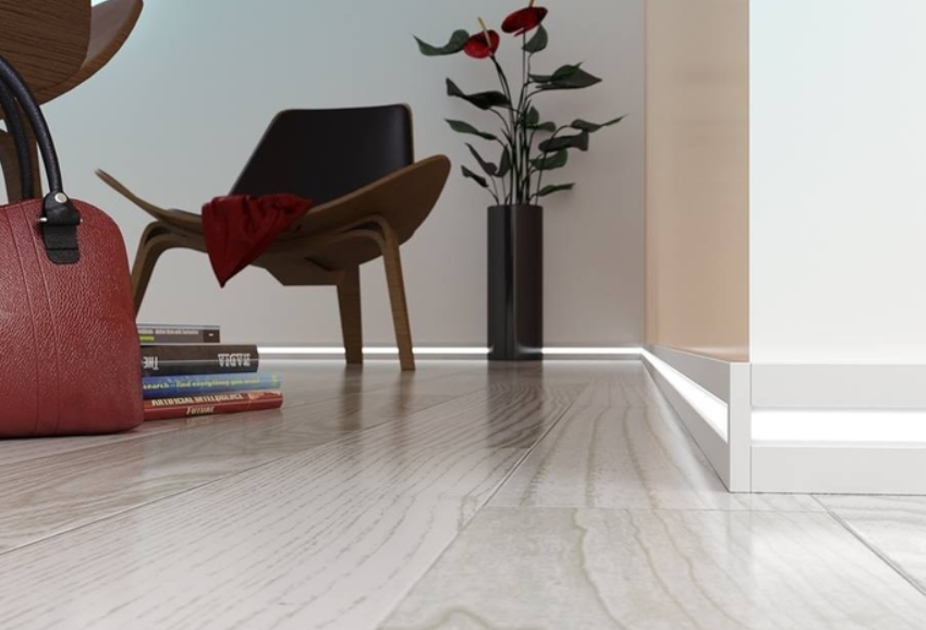 Grindjuostė PRO METAL LED, aliuminis SILVER, H60 mm, L2000 mm