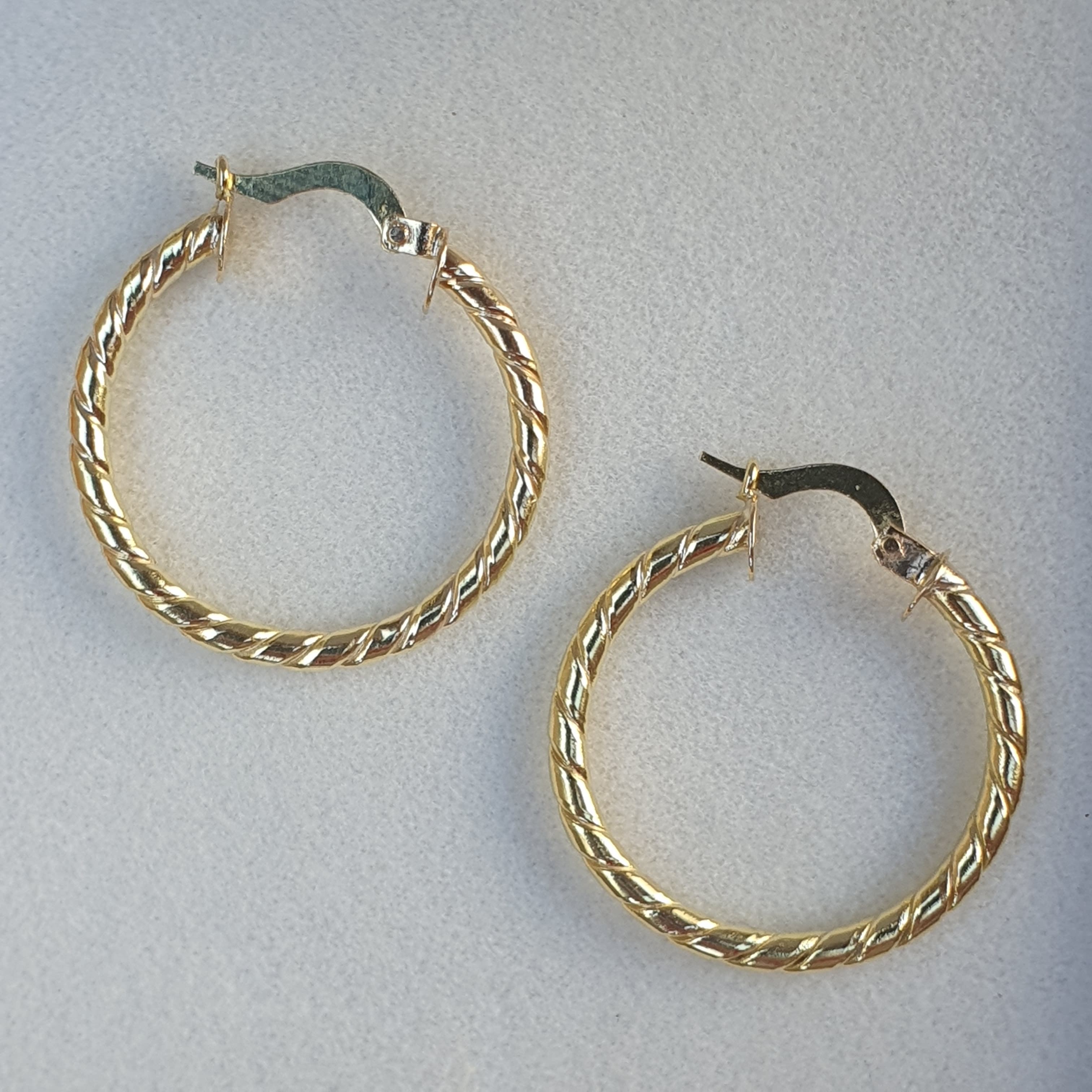 Gold Twisted Hoop Earring
