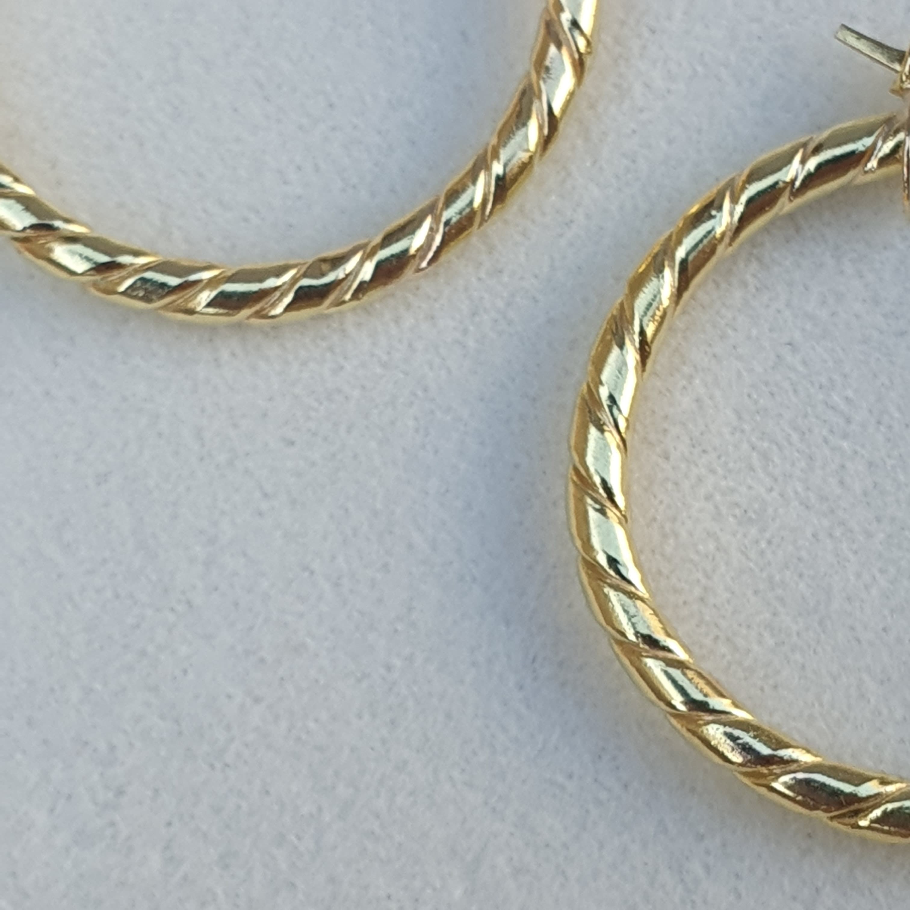 Gold Twisted Hoop Earring