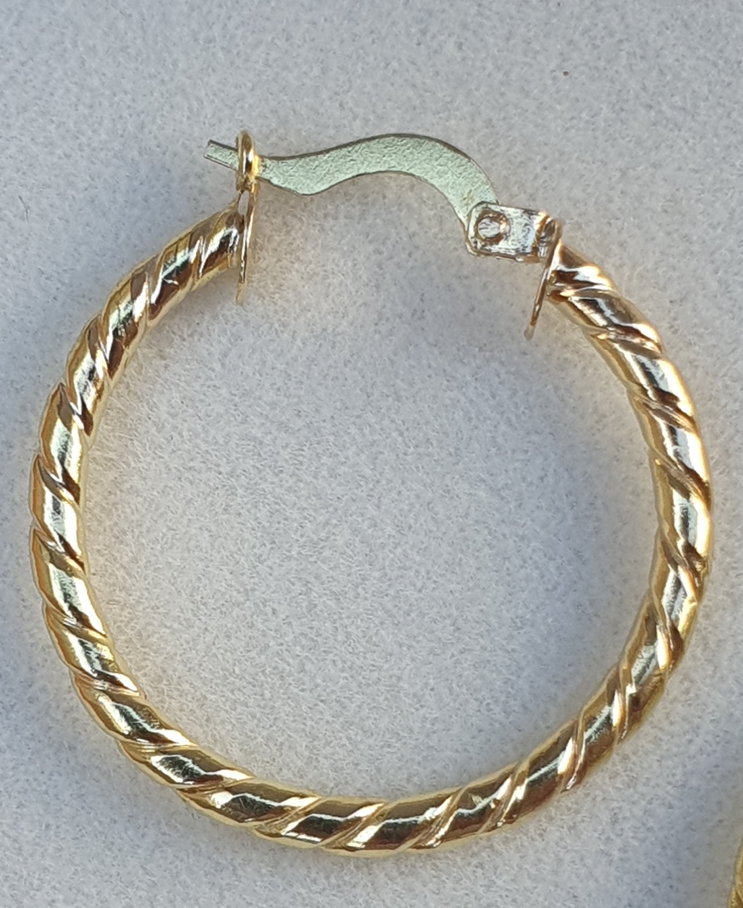 Gold Twisted Hoop Earring