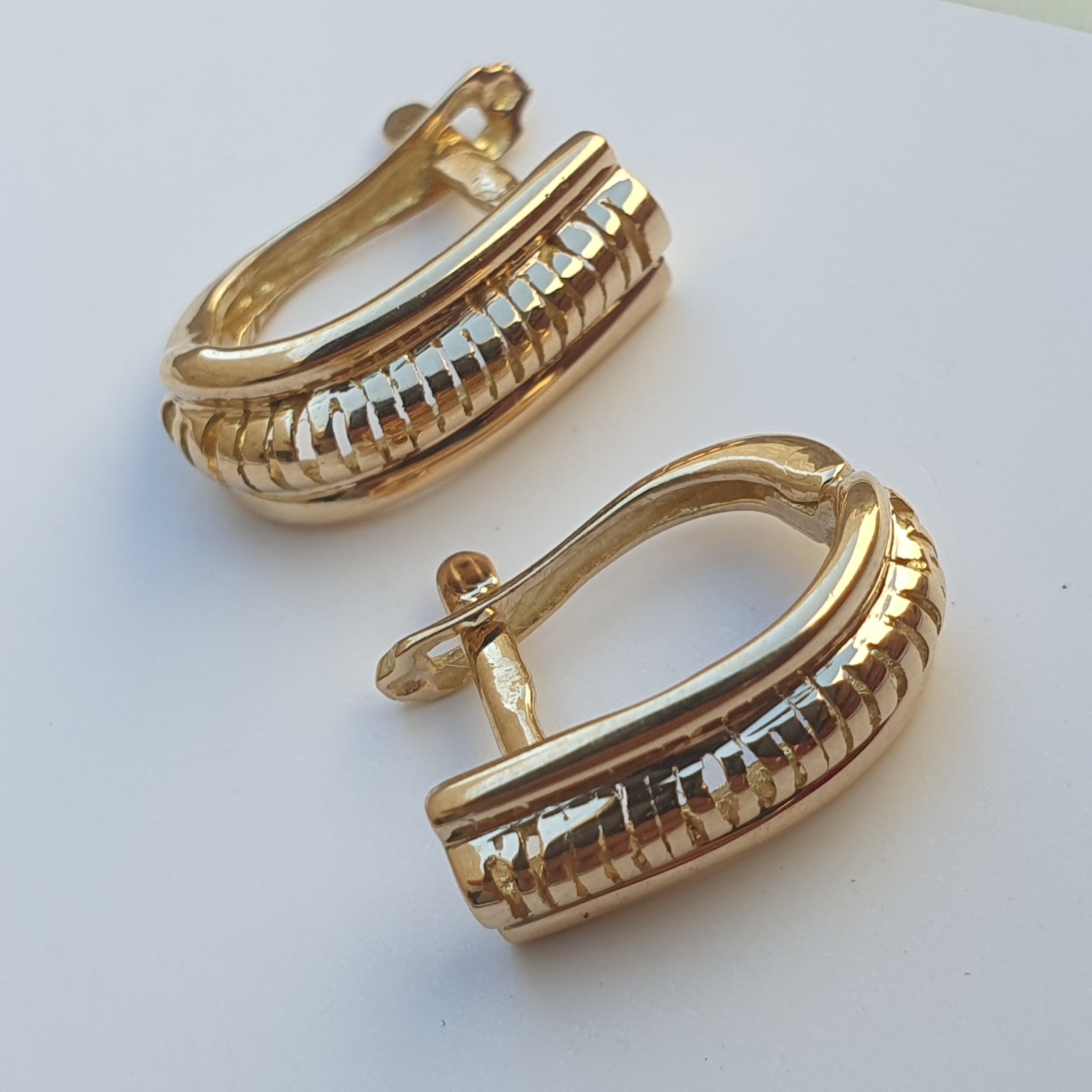 'D' shaped Earrings