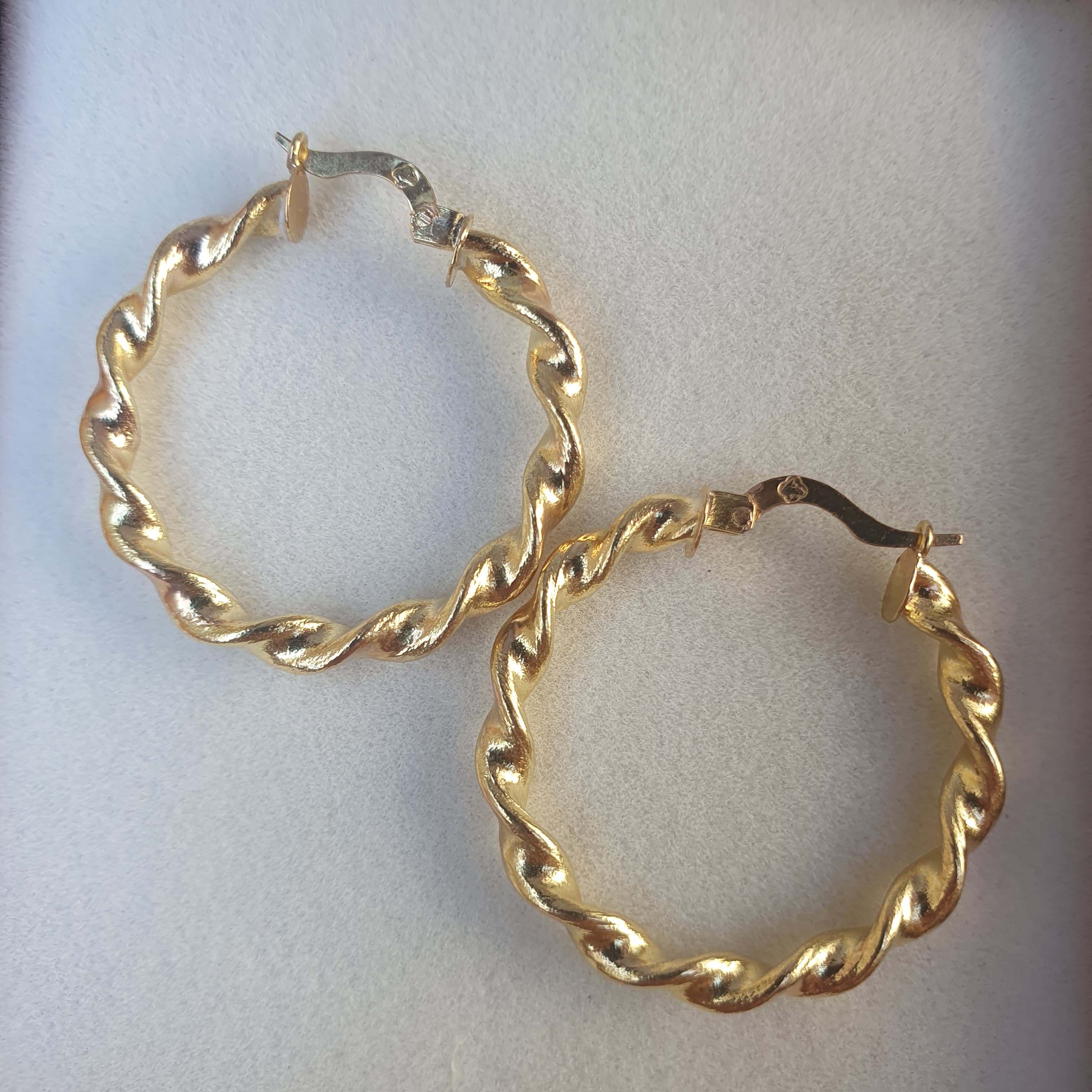 Gold Twisted Hoop Earrings