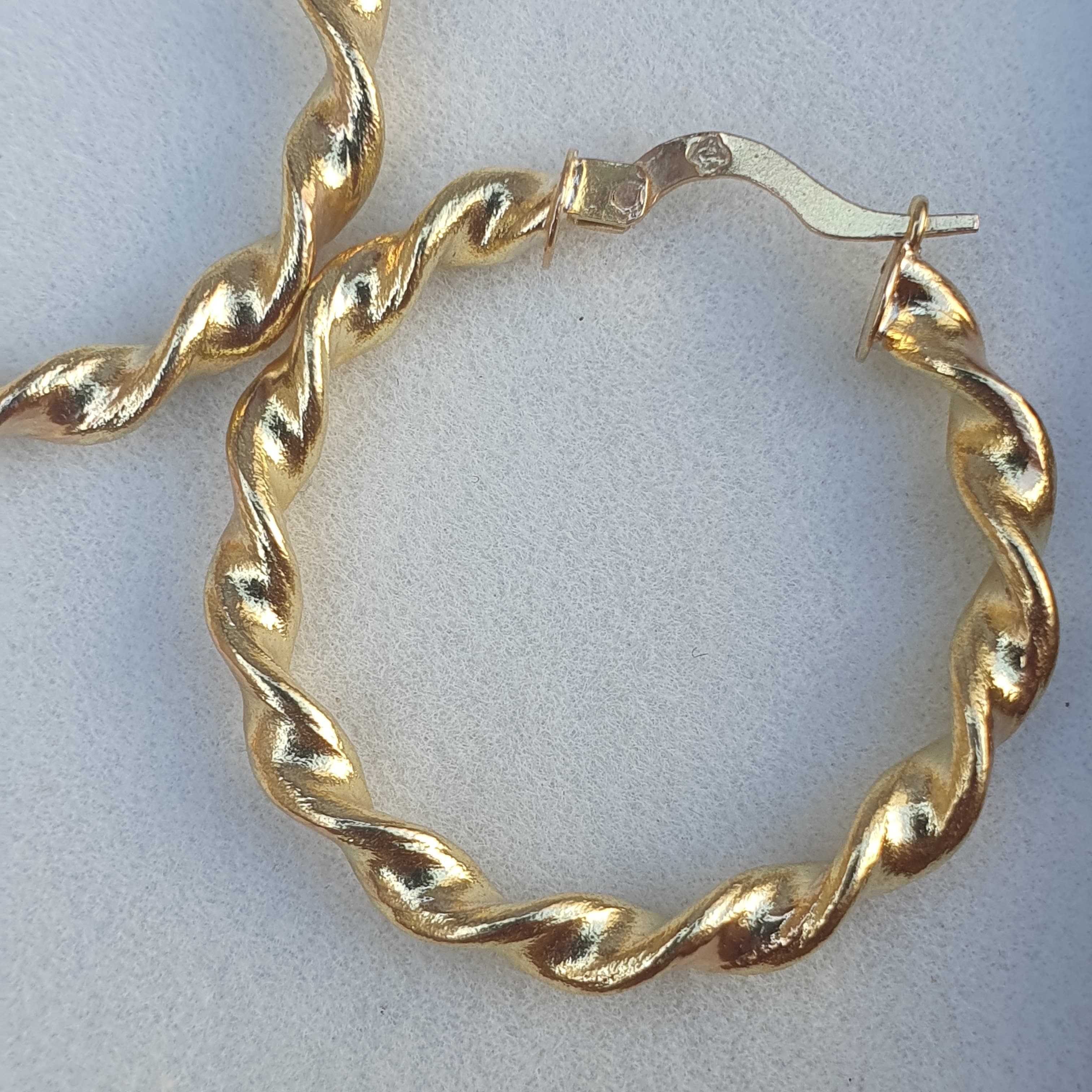 Gold Twisted Hoop Earrings