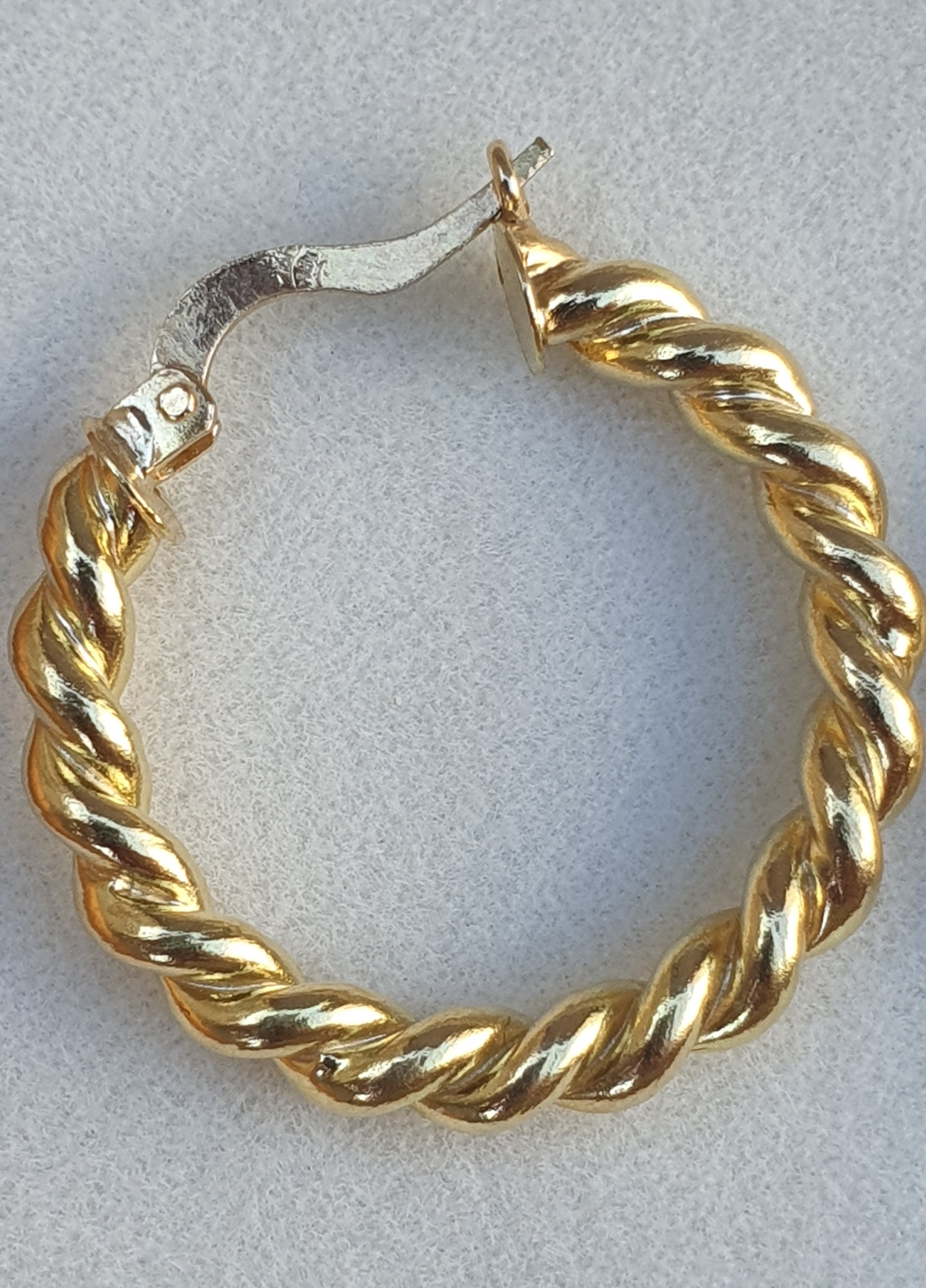 Gold Twist Hoop Earrings