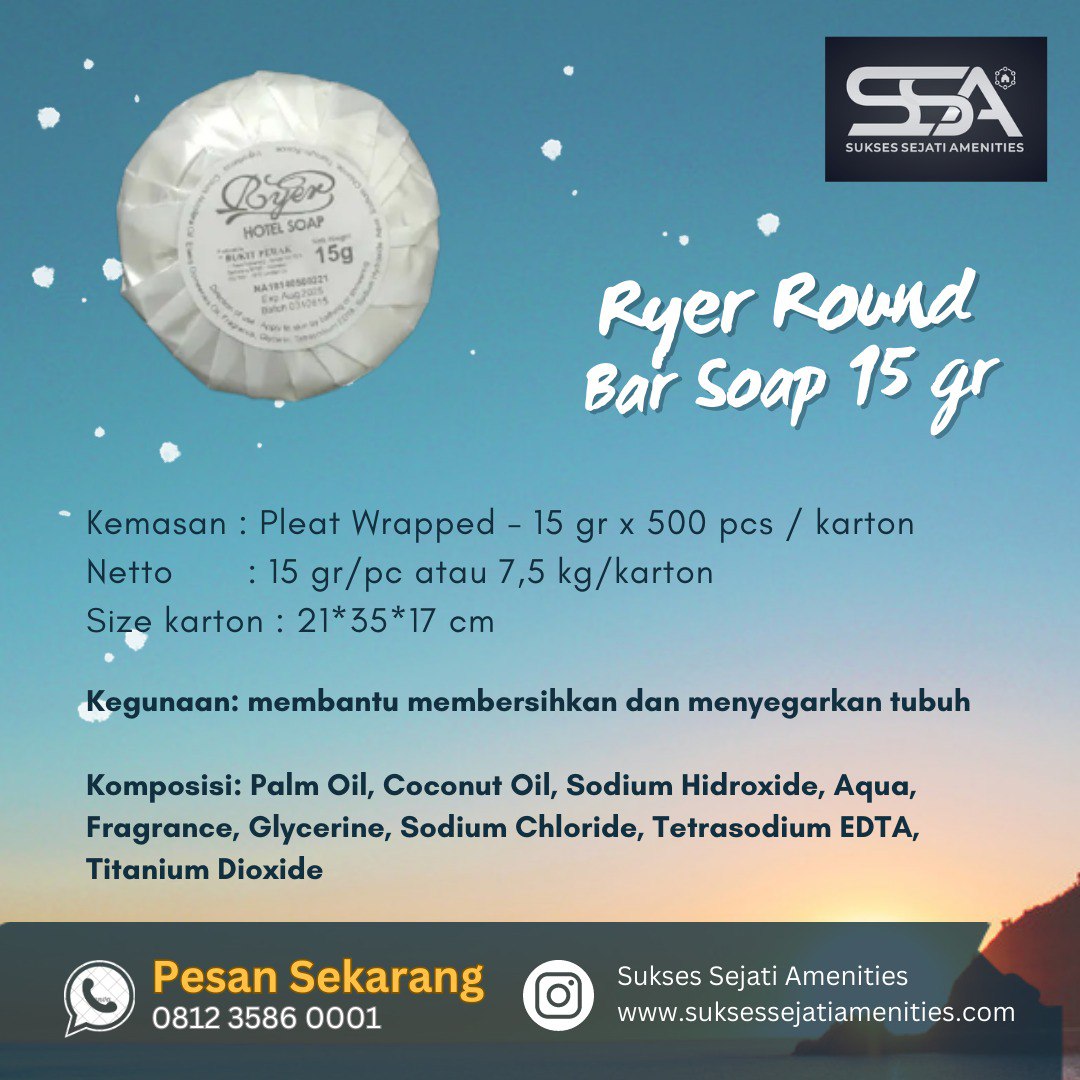 Ryer Round Bar Soap 15 gr
