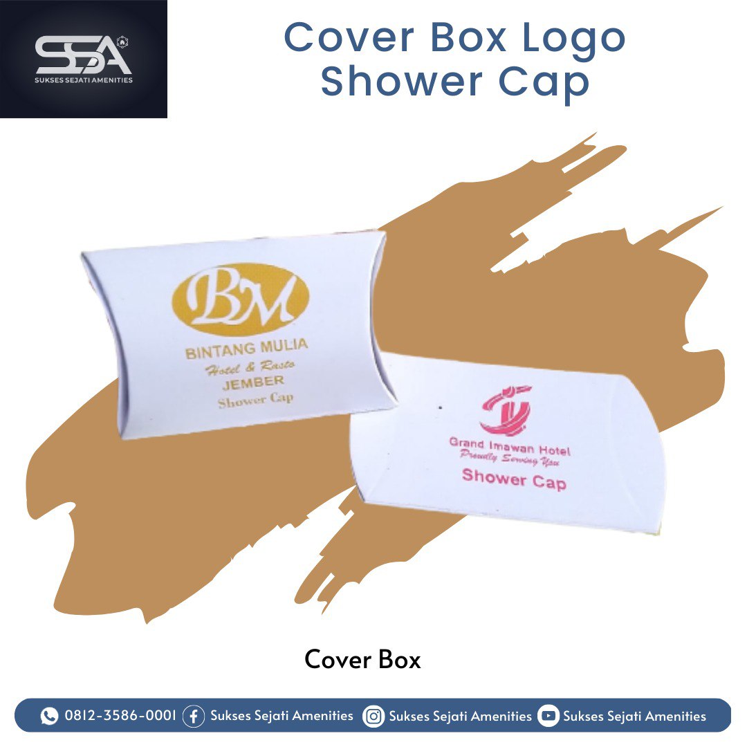 Cover Box Logo Shower Cap
