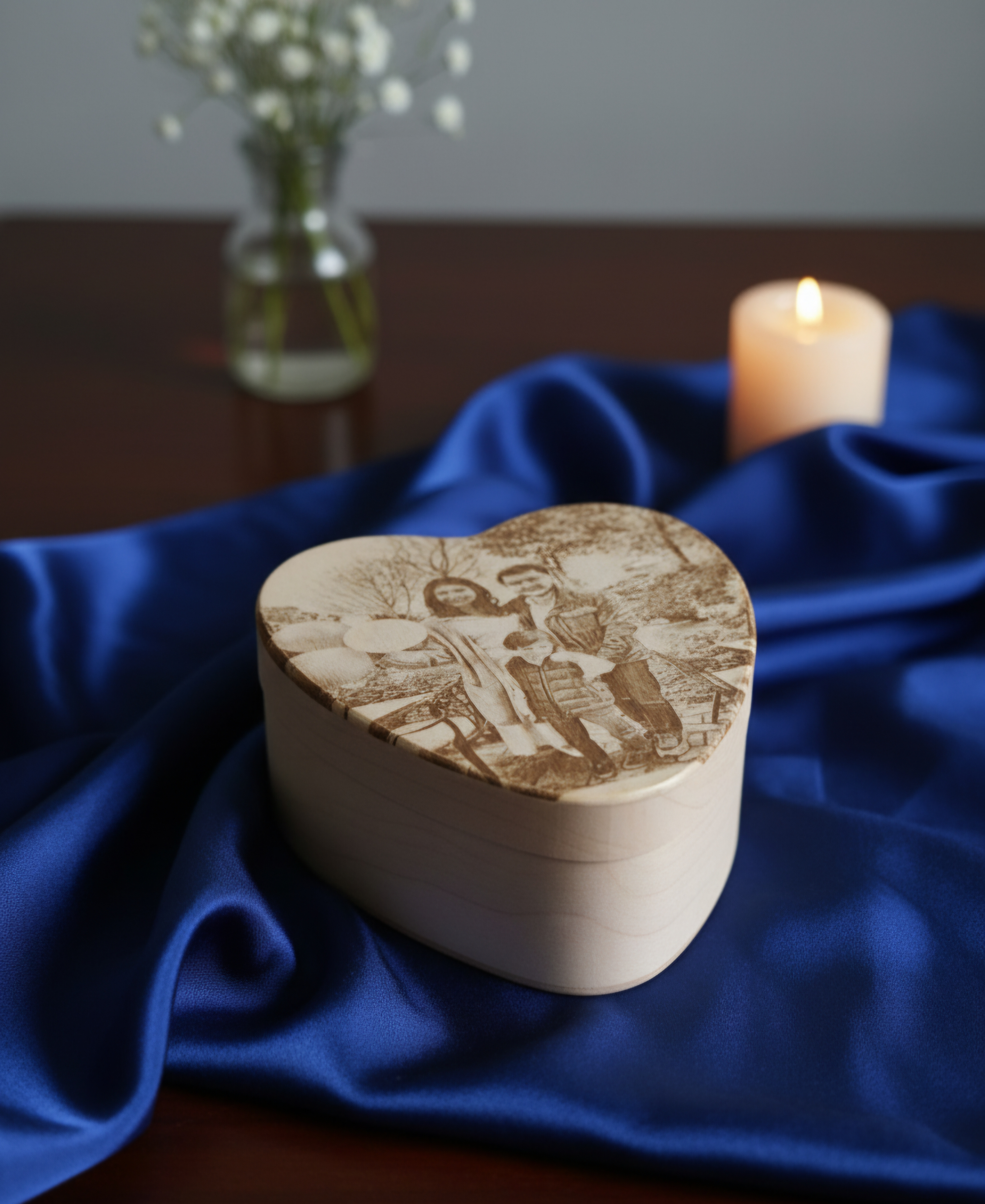 Kişiye Özel Lazer Kazıma Ahşap Takı Kutusu