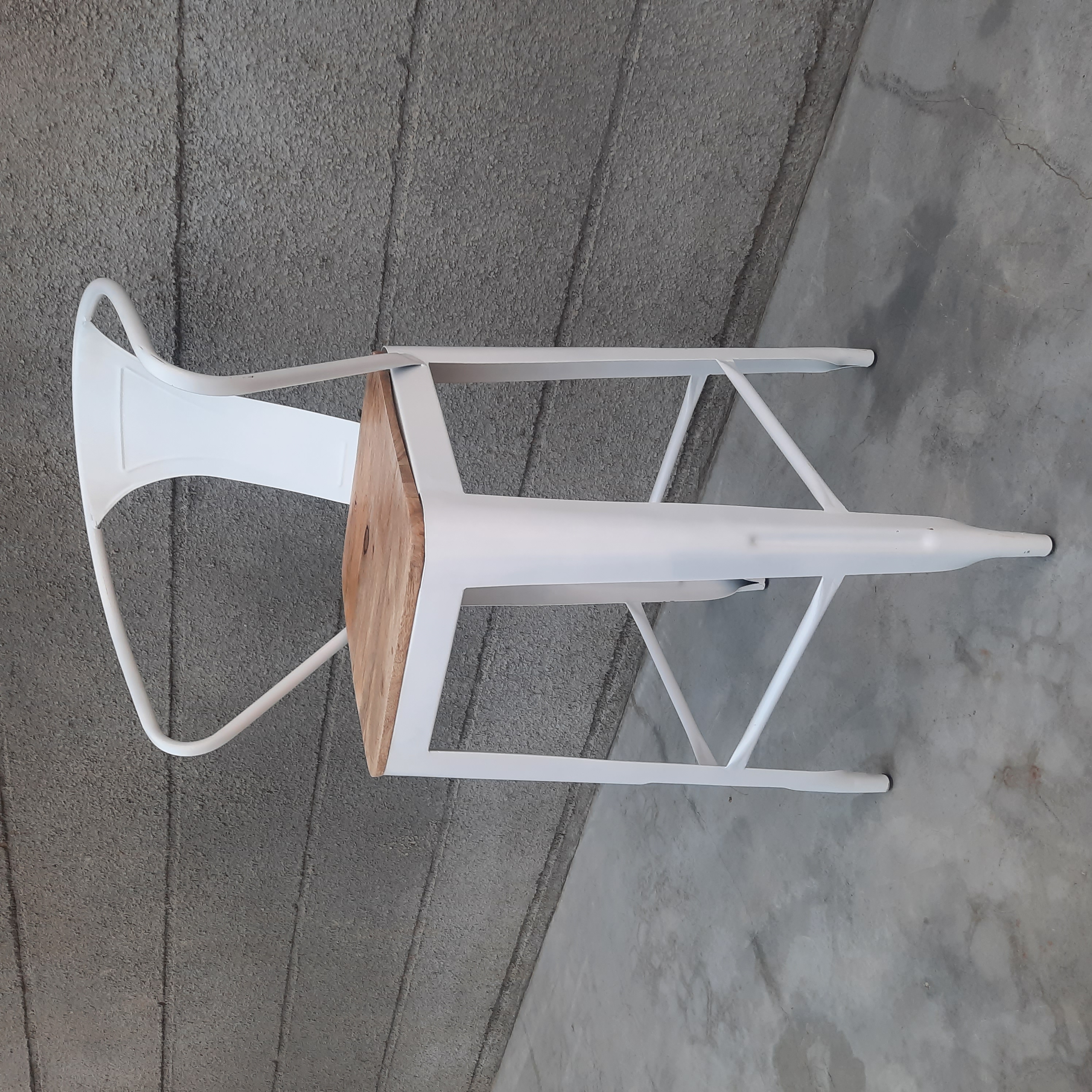 Metal and Wood Bar Stool