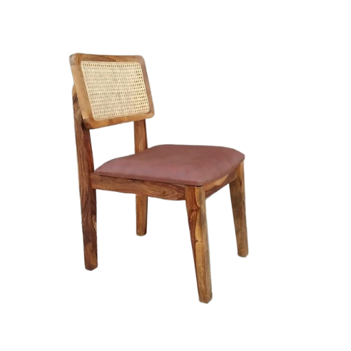 Wooden Chair with Cane Backrest