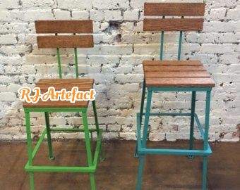 Vintage Industrial Bar Stools