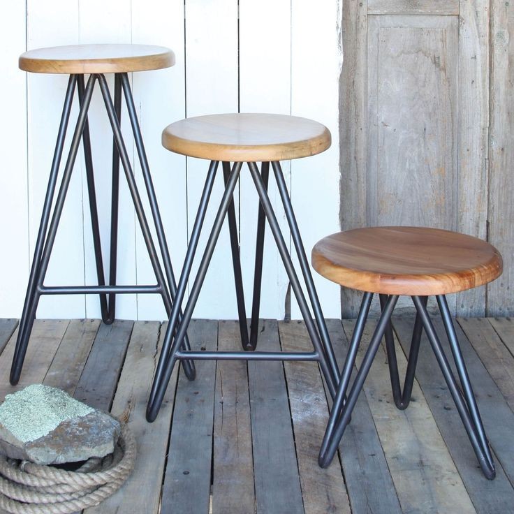 Set of Rustic Bar Stools