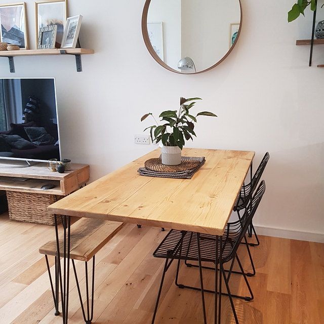 Rustic Wooden Dining Table Set