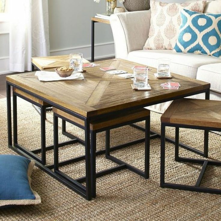 Wooden Coffee Table Set