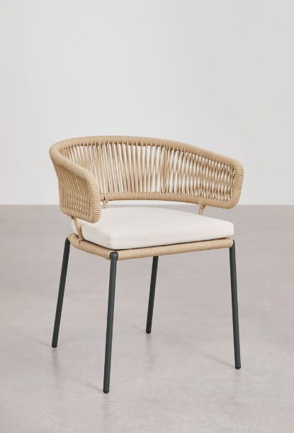 Rattan Woven Rope Dining Chair