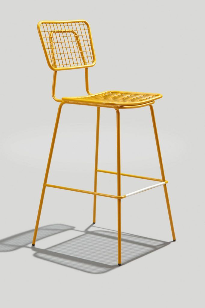 Yellow Wire Bar Stool