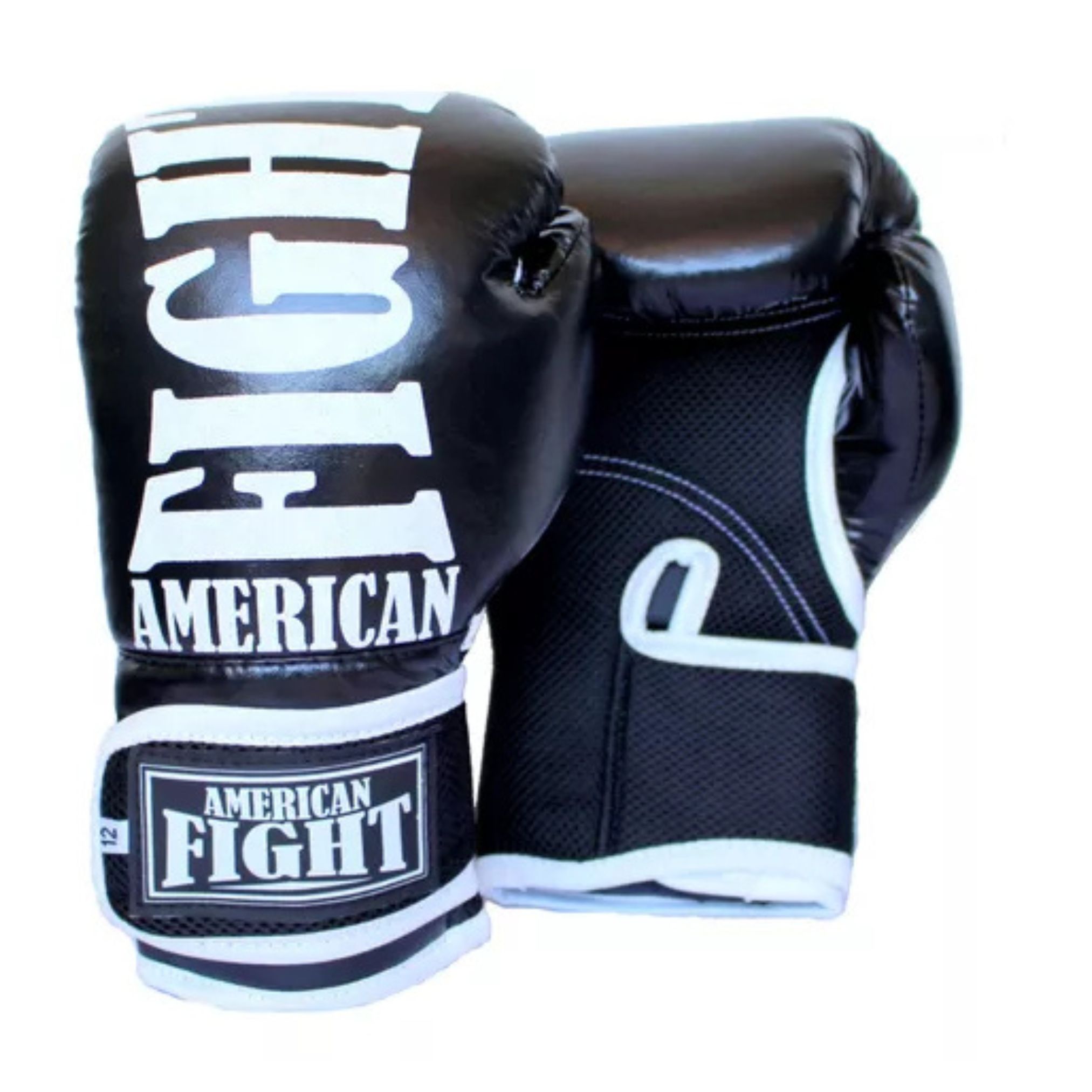 Kit Muay Thai Luva Caneleira Bolsa Shorts Band Bucal Preto