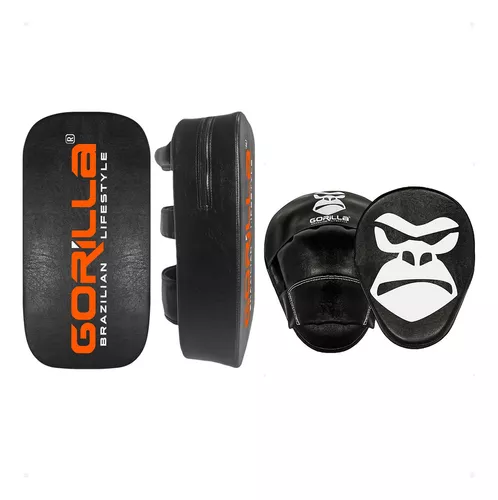 Aparador De Chute + Manopla De Foco Kit Muay Thai - Gorilla