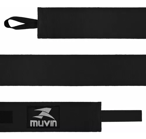 Bandagem Elástica Muvin 5 Metros Luta Boxe Mma Muay Thai Cor Preto