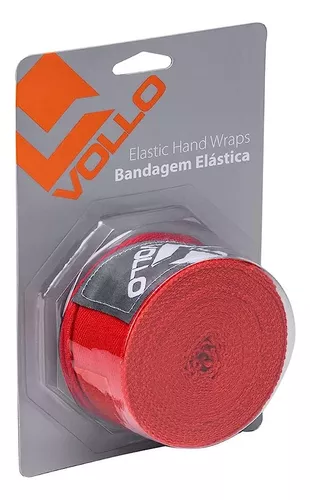 Bandagem Elástica 3 Metros Box E Muay Thai Qualidade Vollo Cor Vermelho
