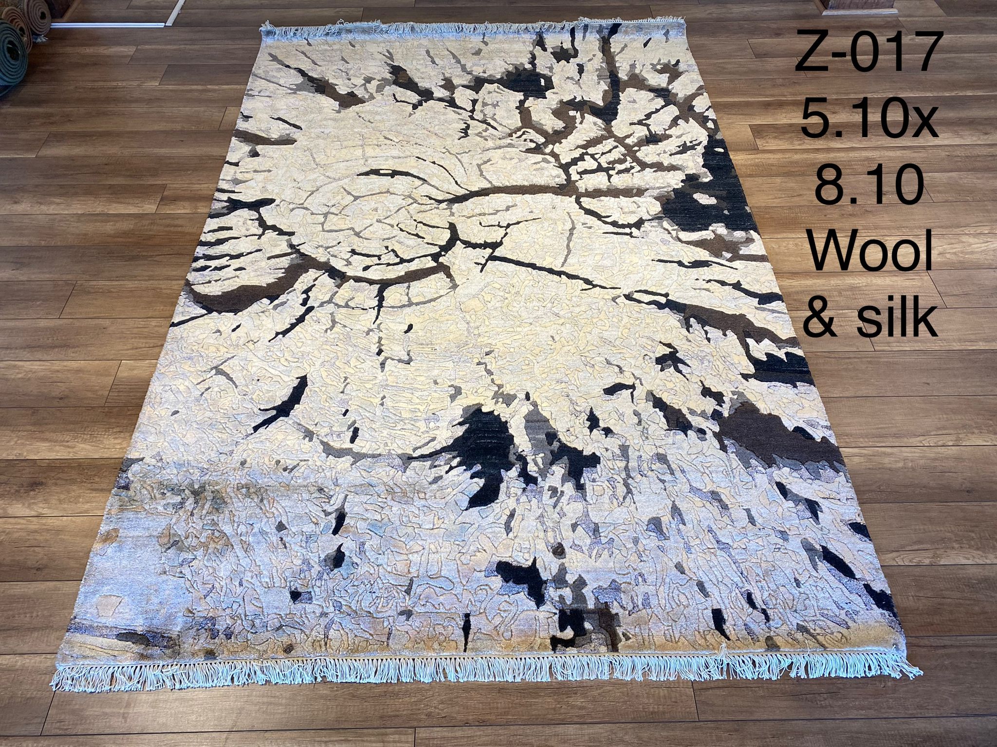 Handmade Wool and Silk Rug