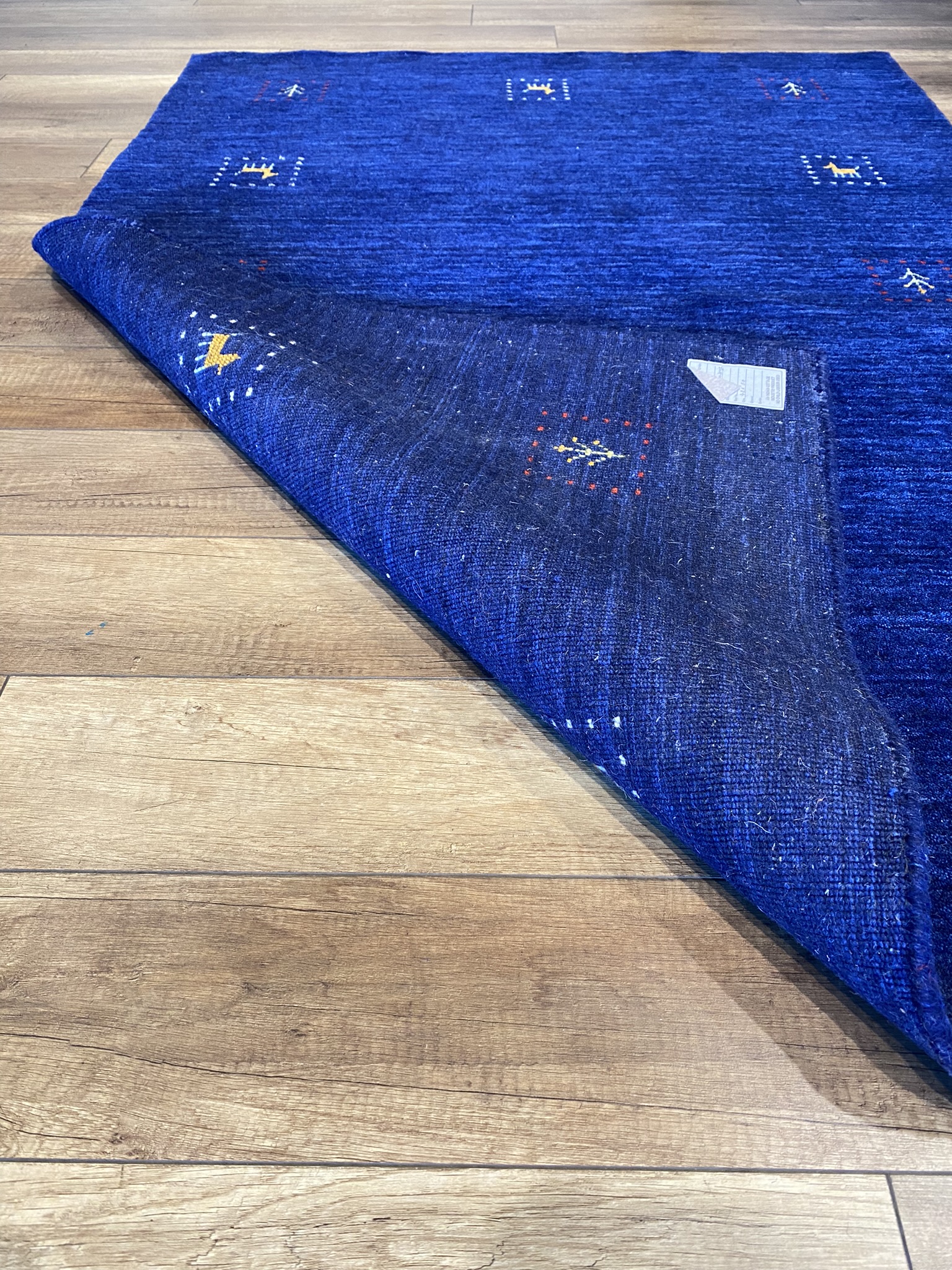Handmade Blue Gabbeh Rug 4x6ft