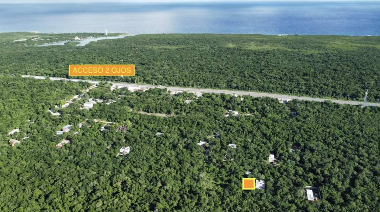 Terreno en Venta dentro del Parque de Cenotes Dos Ojos, Quintana Roo