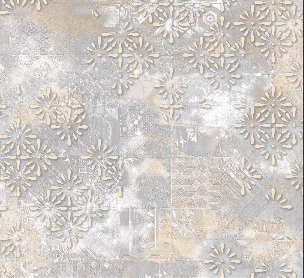 Modern Beige Patterned Wallpaper