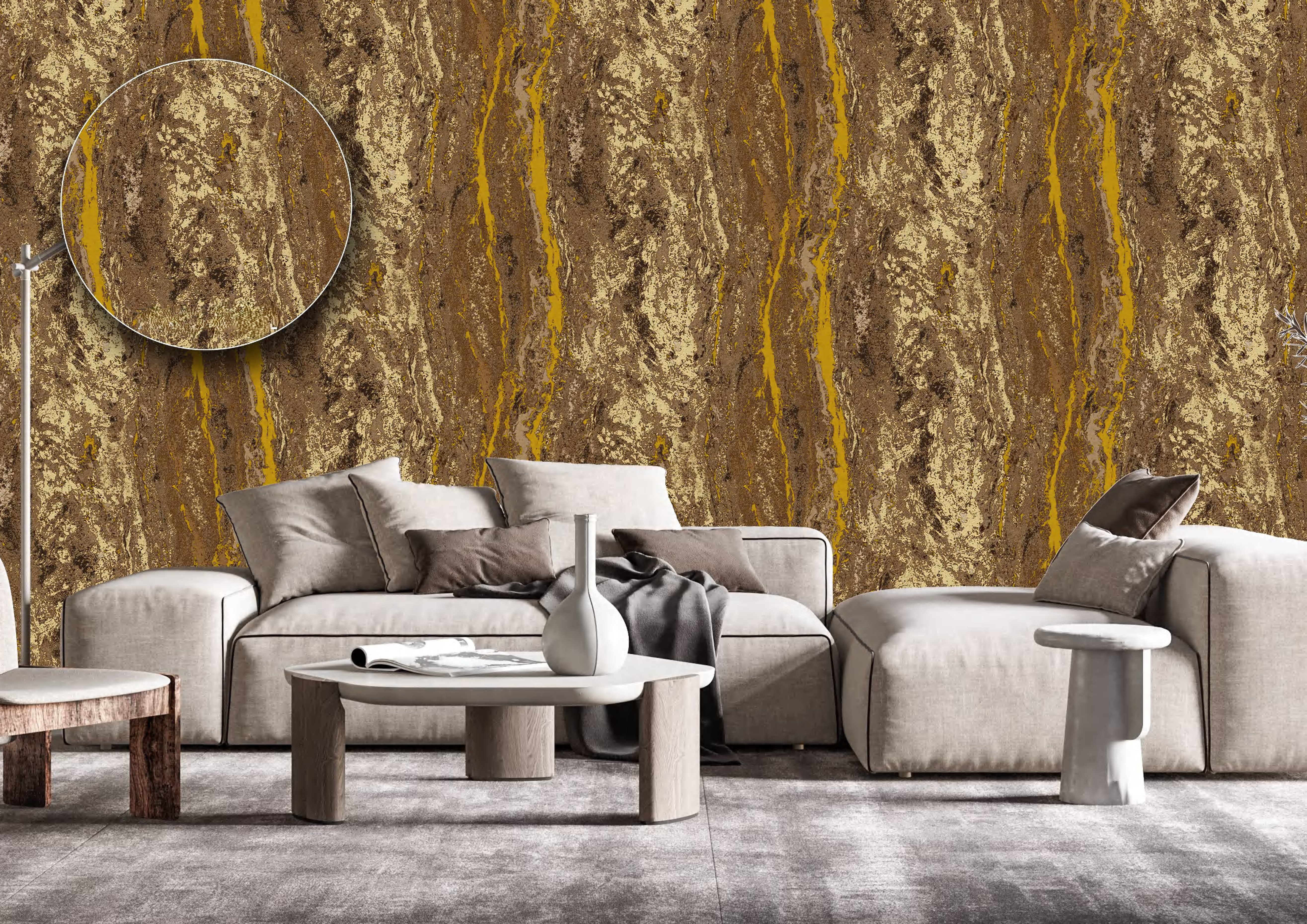 Sahara Marble Effect Wallpaper