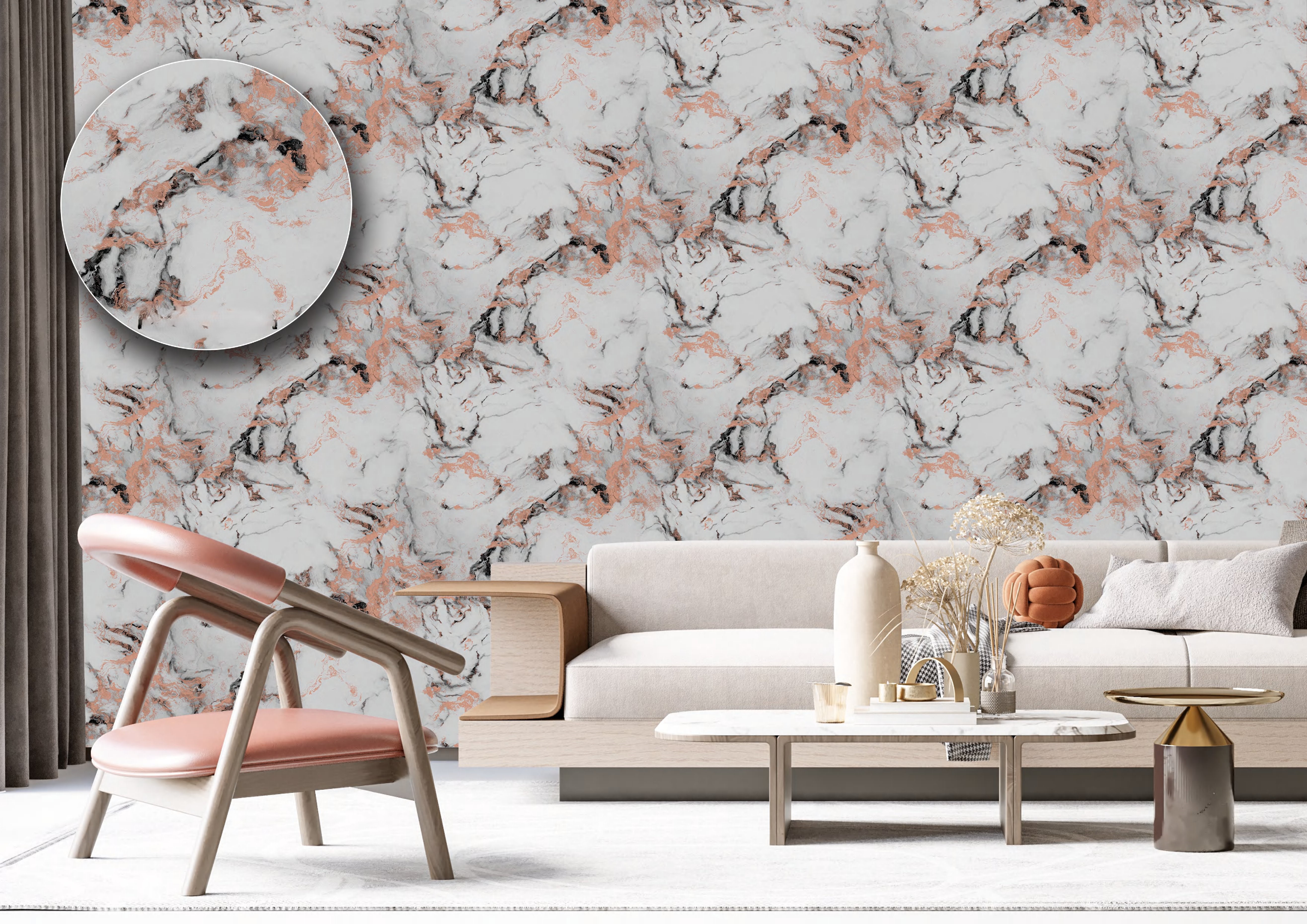 Marble Effect Wall Mural