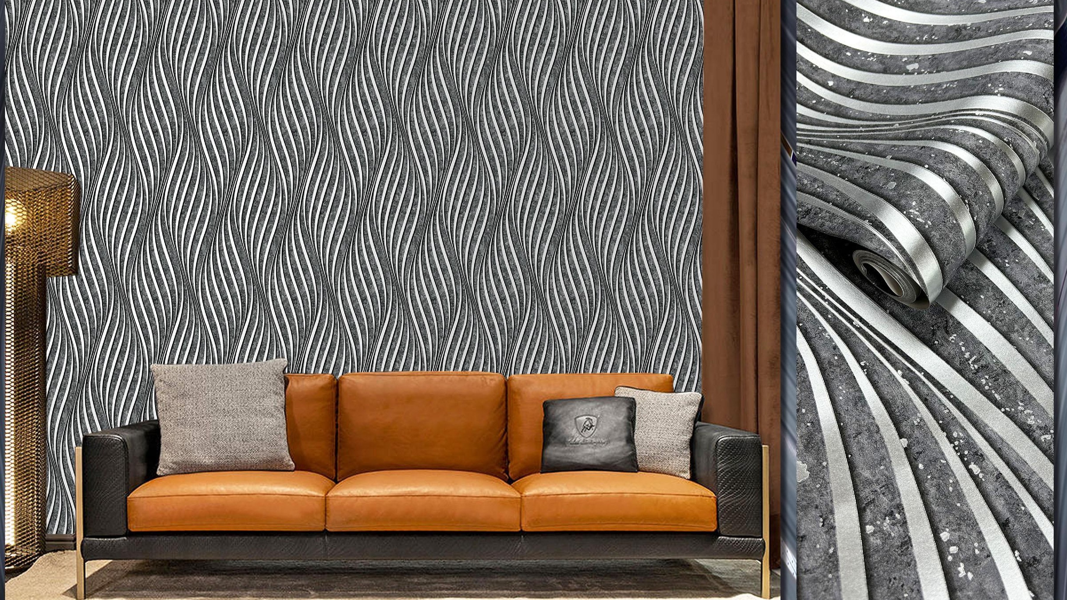 Modern Wave Pattern Wallpaper