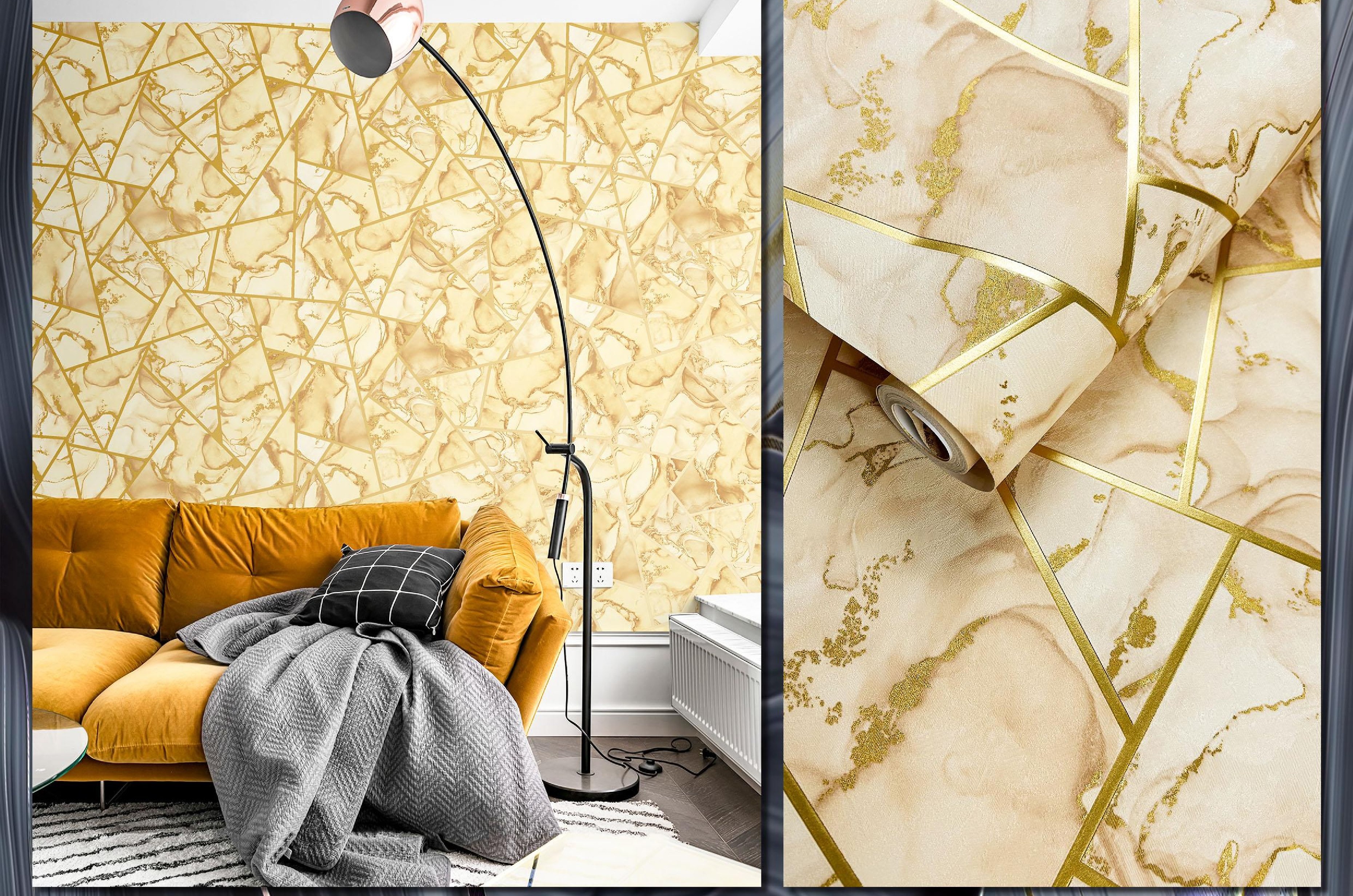 Geometric Marble Pattern Wallpaper