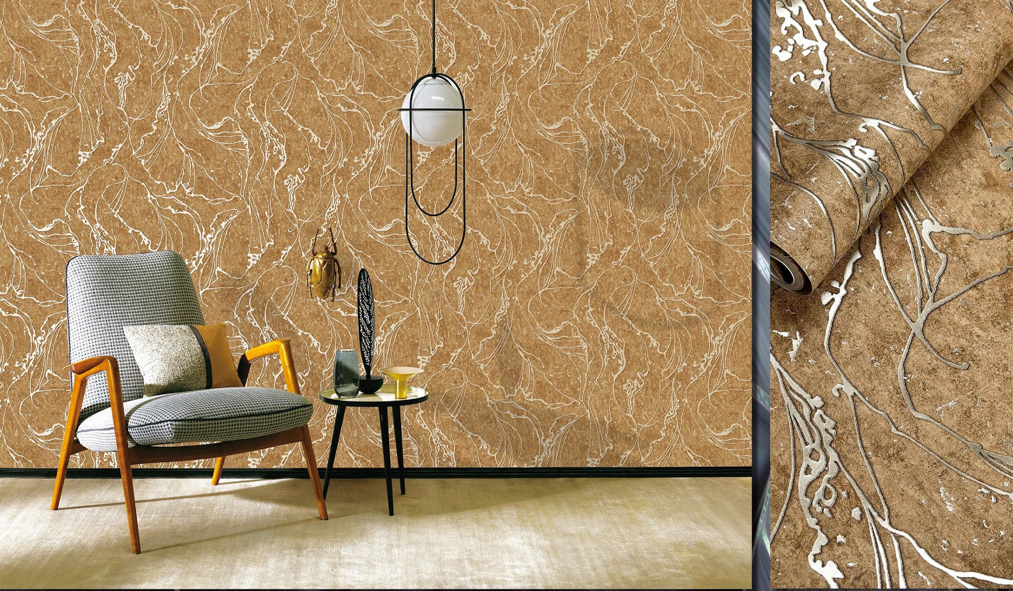 Ebon Vein Marble Wallpaper