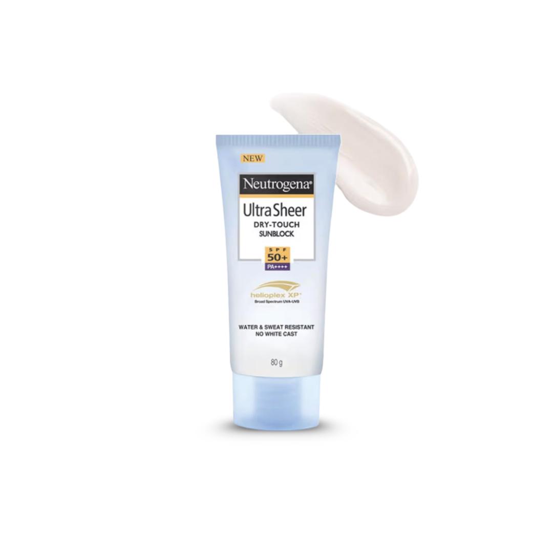Neutrogena Ultra Sheer Dry-Touch Sunblock SPF 50 – Lightweight & Non-Greasy Protection