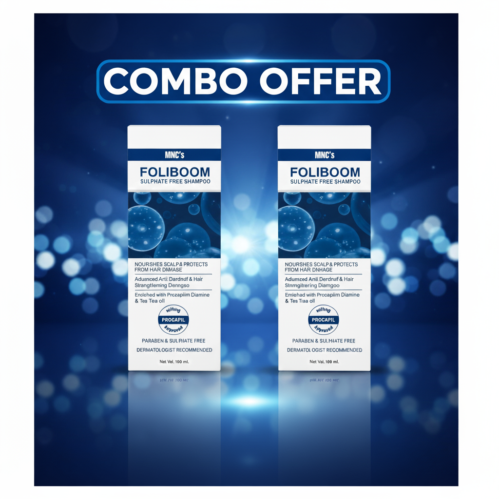 Foliboom Shampoo (Pack of 2)– Advanced Hair Fall Control & Scalp Nourishment Formula