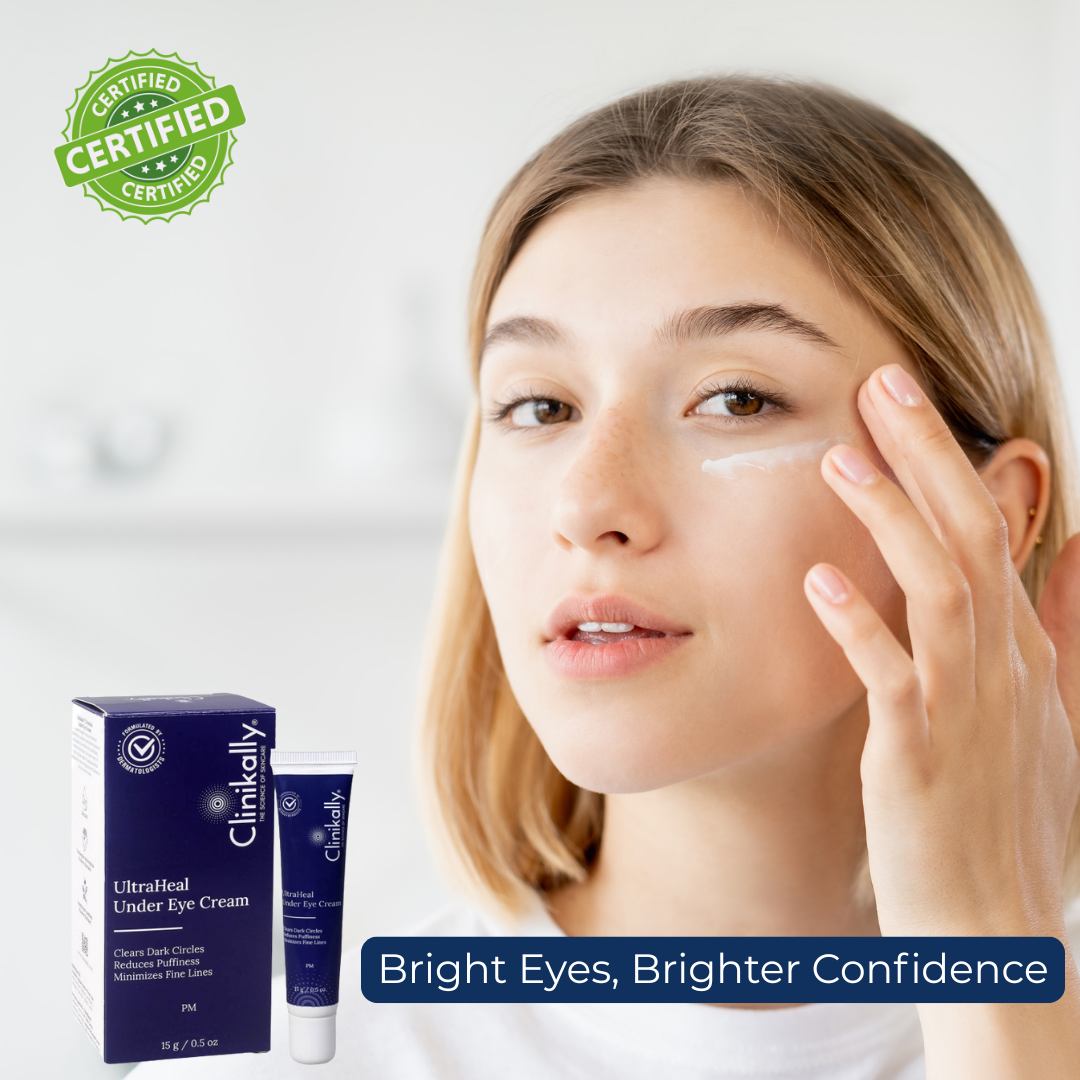 Clinikally UltraHeal Under Eye Cream – Reduce Dark Circles & Puffiness