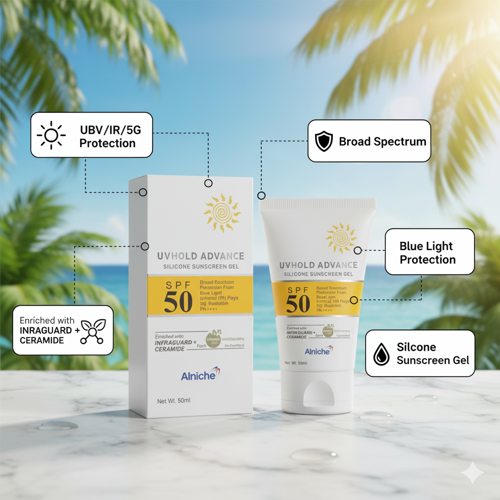 UVHOLD Advance Silicon Sunscreen Gel – Broad Spectrum Skin Protection