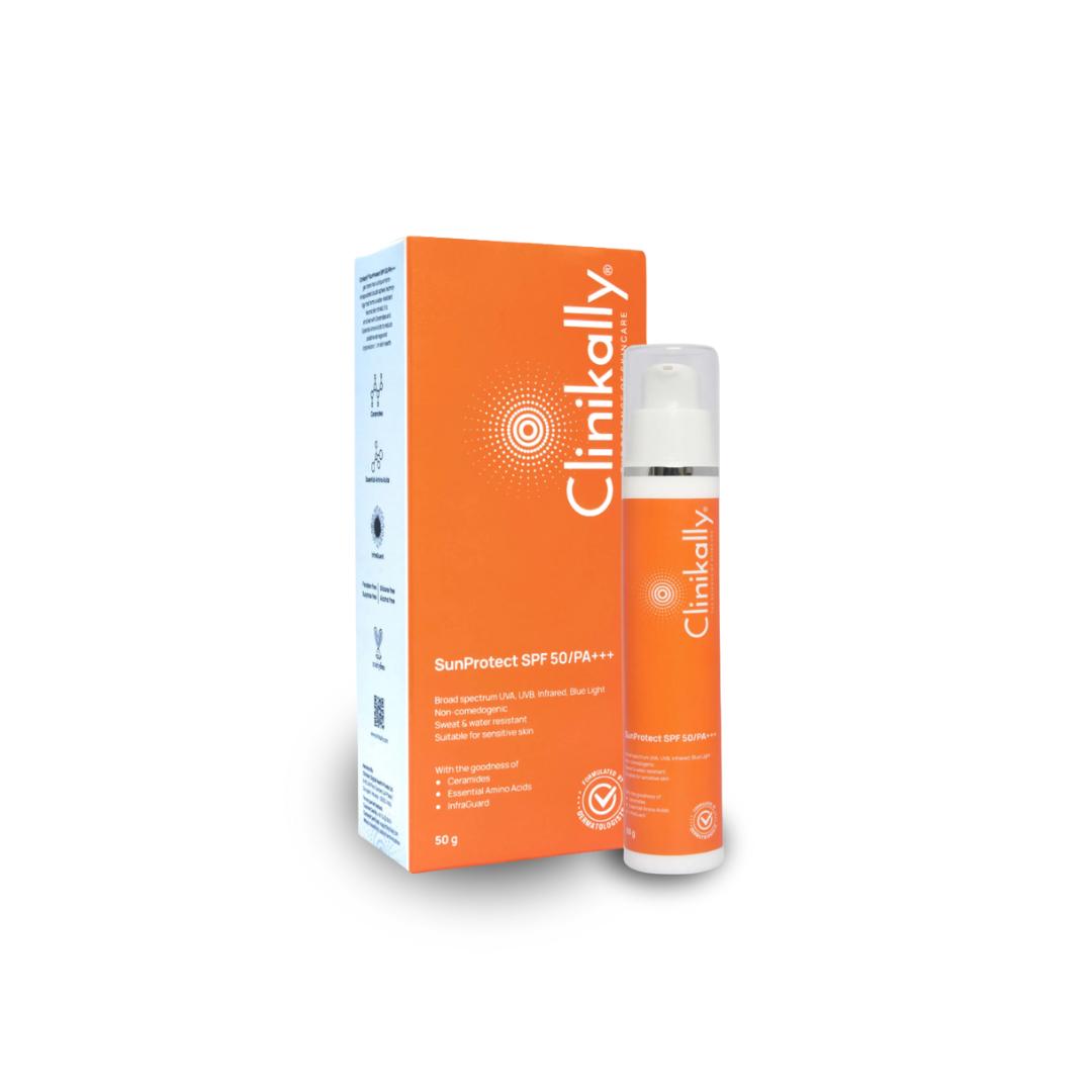 Clinikally SunProtect Sunscreen SPF 50 PA+++ – Advanced UVA & UVB Protection