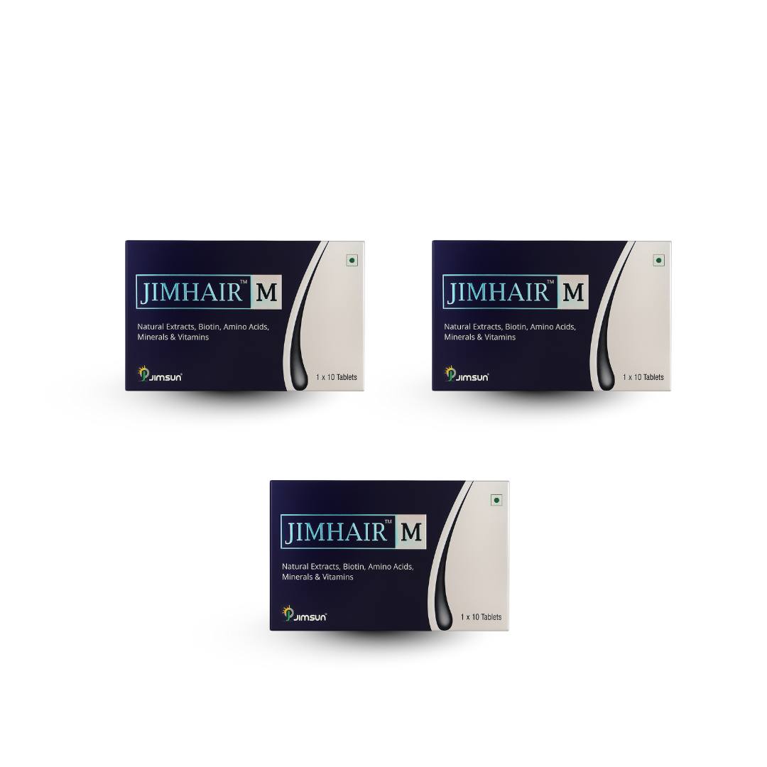 Buy Jimhair M Tablet (Pack of 3) Online – Advanced Hair Growth Formula